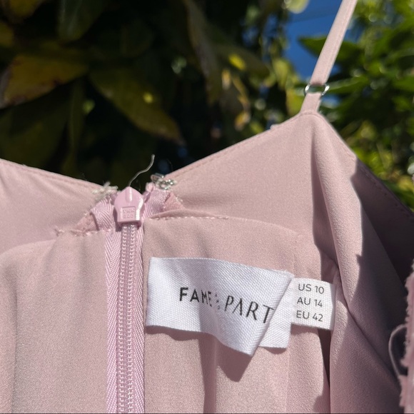 Fame and Partners pink floral textured sleeveless maxi dress - Picture 5 of 5